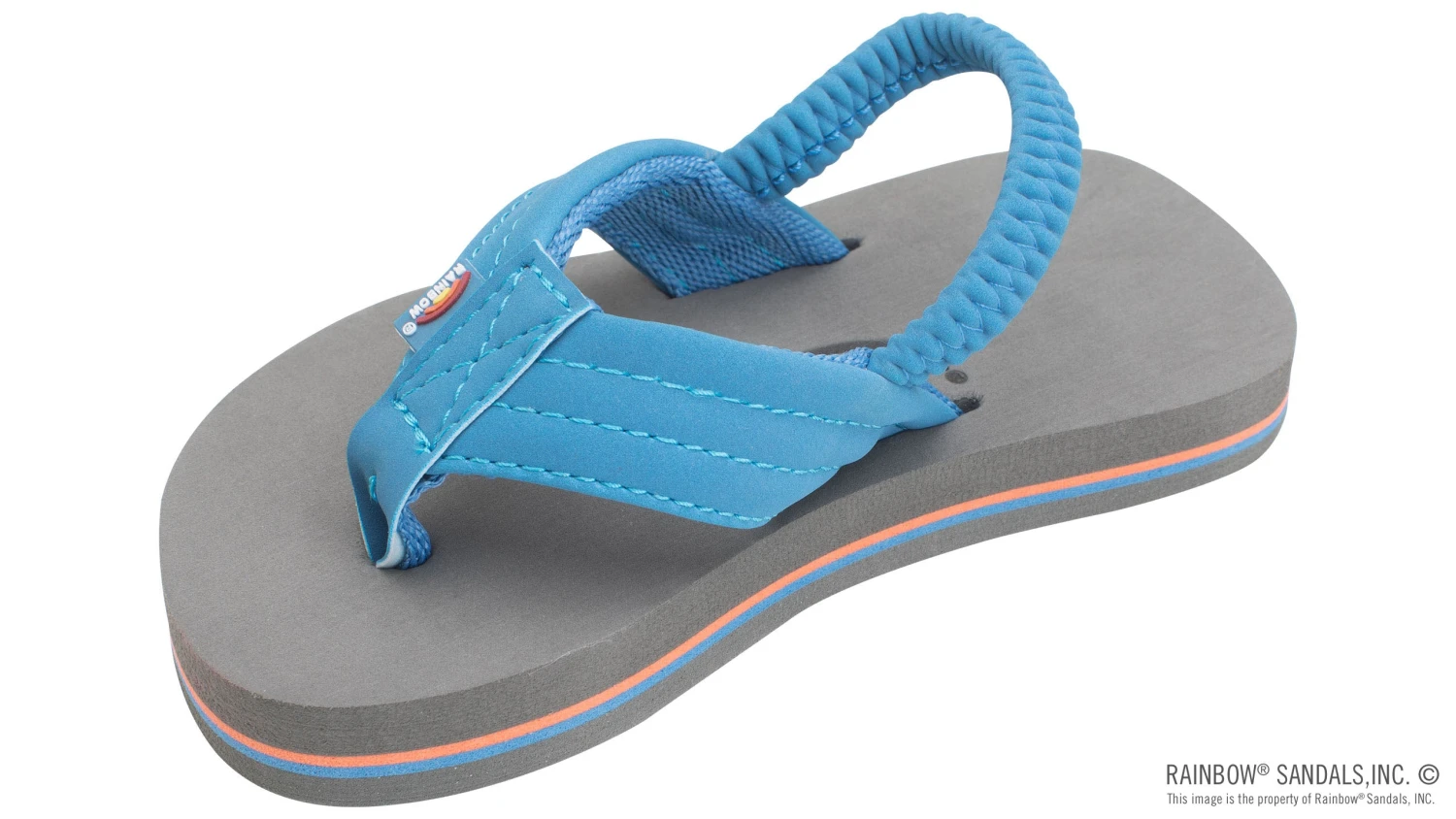 Rainbow Sandals The Grombow Kid's Soft Rubber Top Sole With 1" Strap And Pin Line 3 Rainbow Sandals The Grombow Kid's Soft Rubber Top Sole With 1" Strap And Pin Line