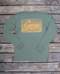 Fish And Grits Long Sleeve Logo Tee