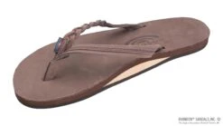 Rainbow Sandals Women's Flirty Braid- Single Layer Premier Leather 1/2" Narrow Strap With Braid -Outlet Angling Store 301ALTSB EXPR W