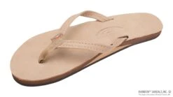 Rainbow Sandals Women's Single Layer Premier Leather With Arch Support And A 1/2" Narrow Strap