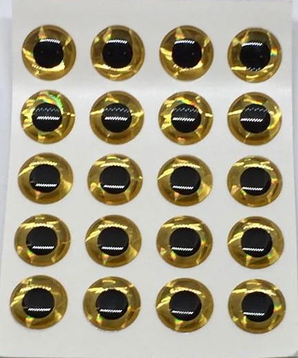 Hareline 3D Adhesive Holographic Eyes 7/32" 20pk. 4 Hareline 3D Adhesive Holographic Eyes 7/32" 20pk. - Image 2