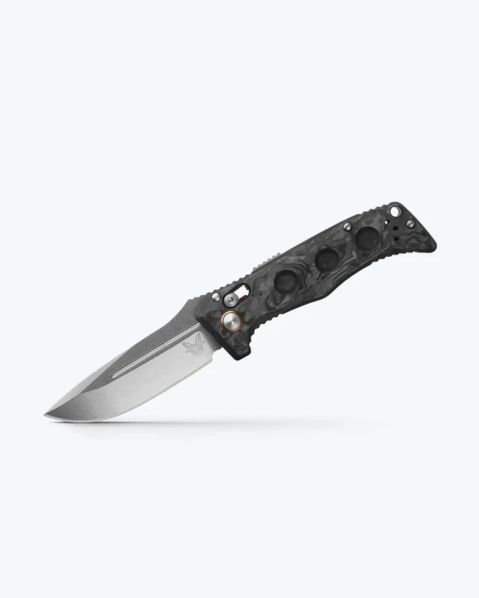 Benchmade Mini Auto Adamas | Marbled Carbon Fiber | Drop-point 3 Benchmade Mini Auto Adamas | Marbled Carbon Fiber | Drop-point
