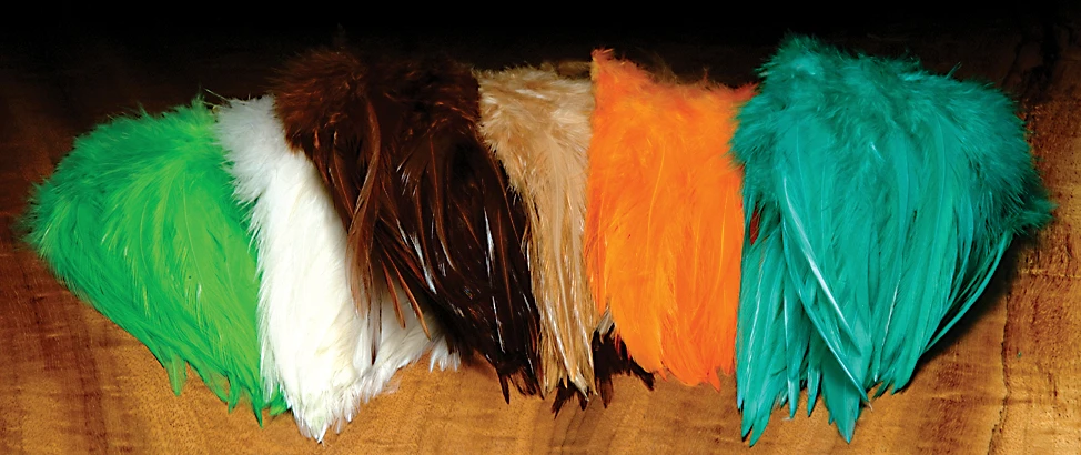 Hareline Strung Chinese Saddle Hackle 5"-7" 3 Hareline Strung Chinese Saddle Hackle 5"-7"