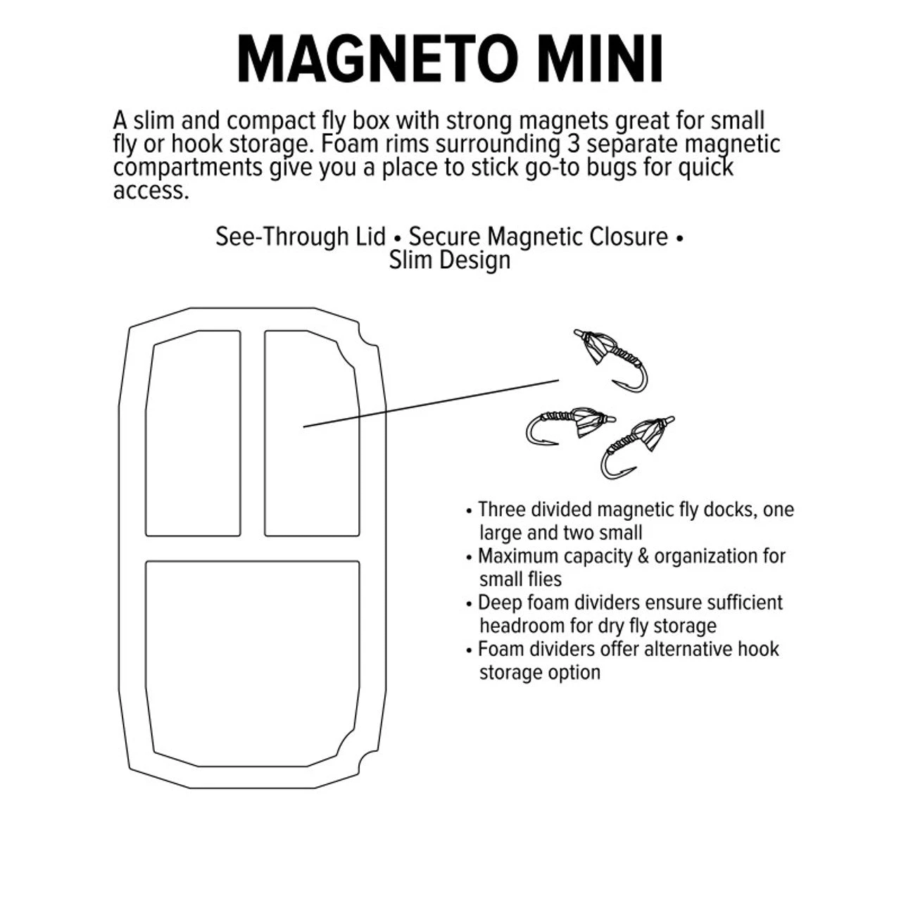 Umpqua UPG Mini Magneto Foam Fly Box 4 Umpqua UPG Mini Magneto Foam Fly Box - Image 2