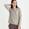 Free Fly Women's Bamboo Lightweight Fleece Crewneck Pullover -Outlet Angling Store fleece crewneck pullover heather stone women 1