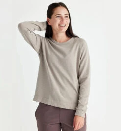 Free Fly Women's Bamboo Lightweight Fleece Crewneck Pullover